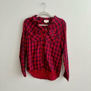 Everly Red Plaid Shirt
